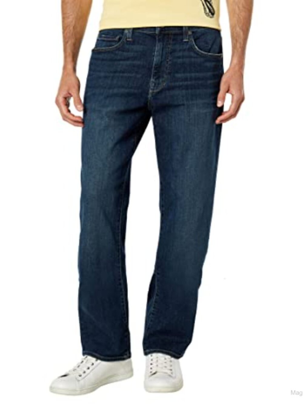 Classic Straight Leg Stretch Denim Jeans Mid Rise 5 Pocket Ankle 34 Inseam